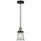 Franklin Canton 5" Black Brass Corded Mini Pendant w/ Clear Shade
