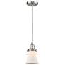 Franklin Canton 5" Brushed Nickel Corded Mini Pendant w/ White Shade