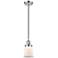 Franklin Canton 5" Polished Nickel Corded Mini Pendant w/ White Shade