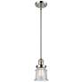 Franklin Canton 5" Polished Nickel Stemmed Mini Pendant w/ Seedy Shade