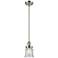 Franklin Canton 5" Polished Nickel Stemmed Mini Pendant w/ Seedy Shade