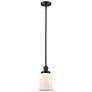 Franklin Canton 6.5" Wide Bronze Stem Hung Mini Pendant w/ White Shade