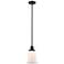 Franklin Canton 6.5" Wide Bronze Stem Hung Mini Pendant w/ White Shade