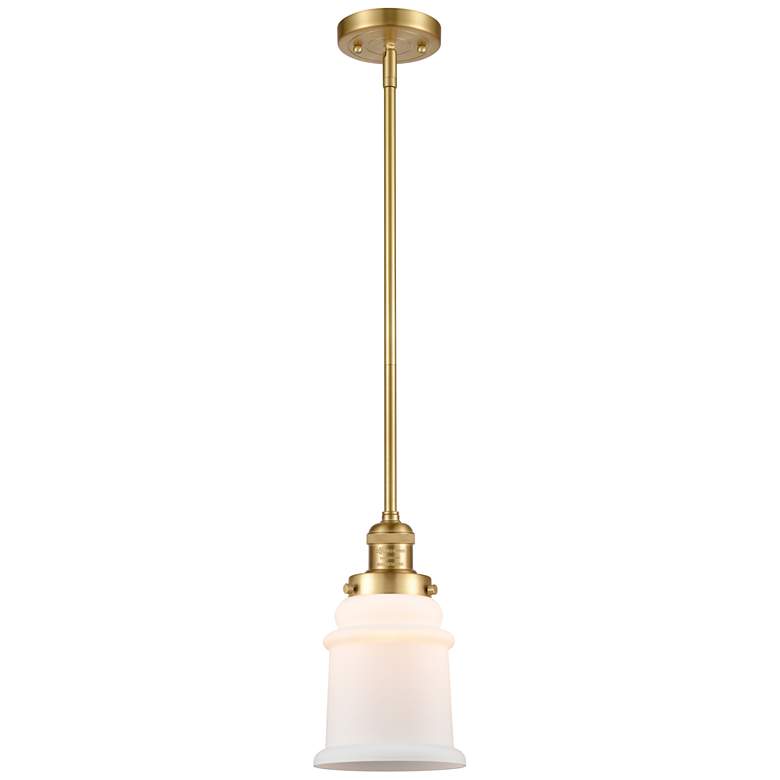 Image 1 Franklin Canton 6.5" Wide Gold Stem Hung Mini Pendant w/ Matte White S