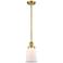 Franklin Canton 6.5" Wide Gold Stem Hung Mini Pendant w/ Matte White S