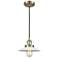 Franklin Canton 6.5" Wide Matte Black Stem Hung Mini Pendant w/ White