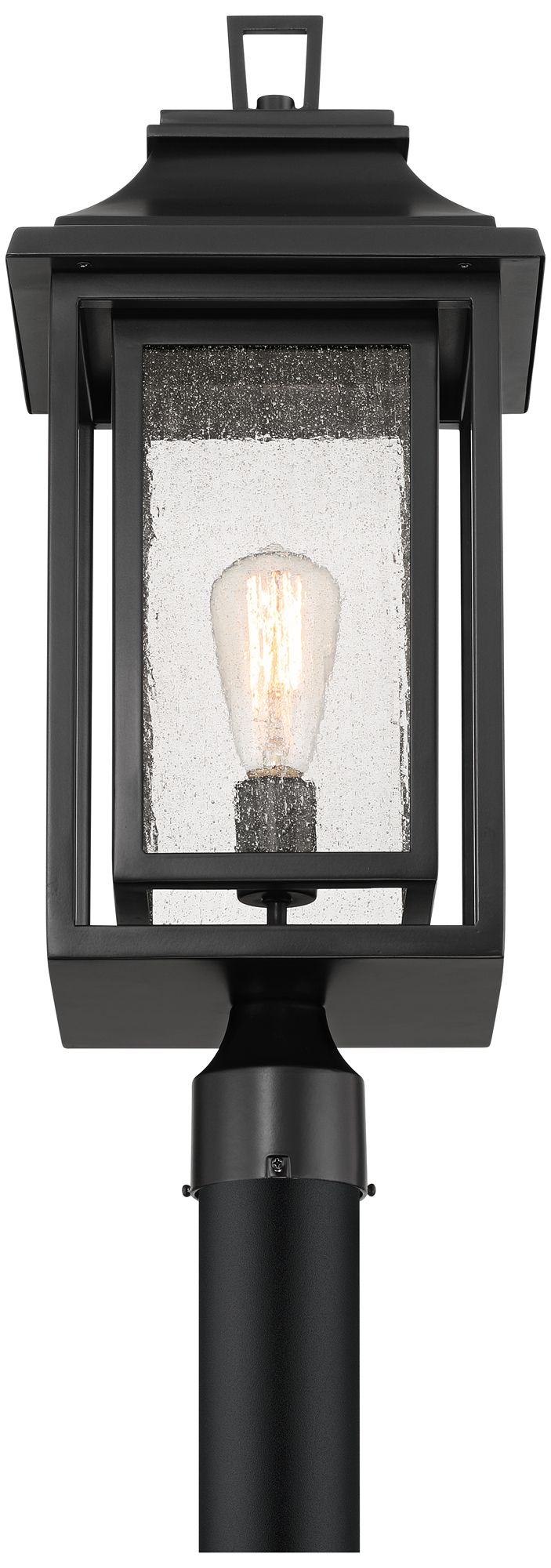 Image 5 Franklin Cecile 23 1/4" Black Box Lantern Outdoor Post Mount more views