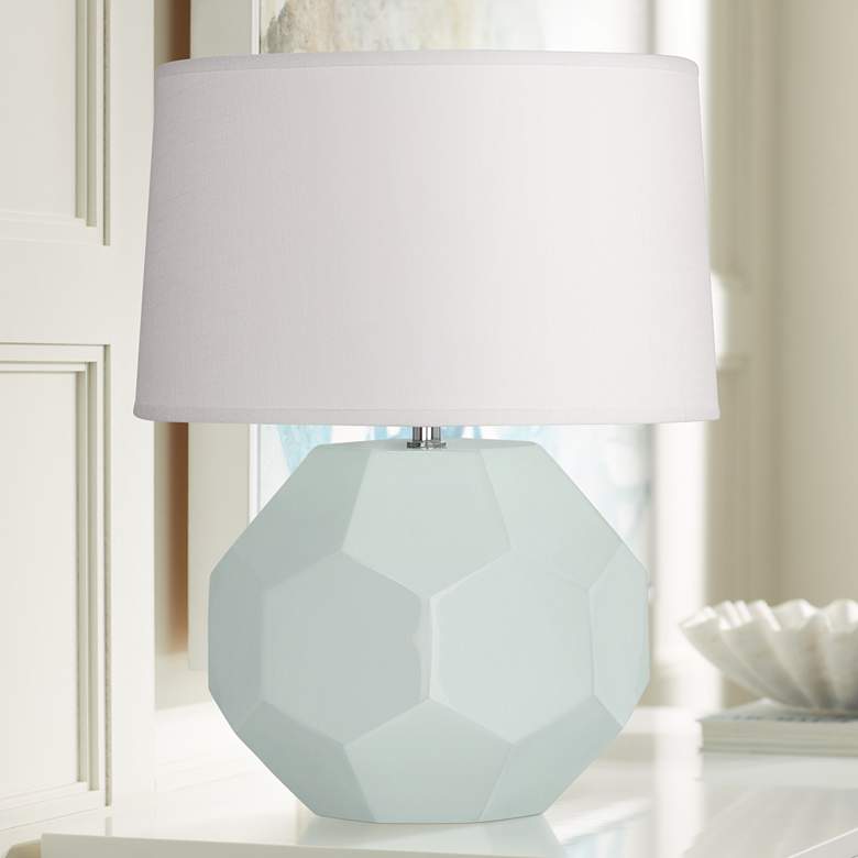 Image 1 Franklin Celadon Glazed Ceramic Accent Table Lamp