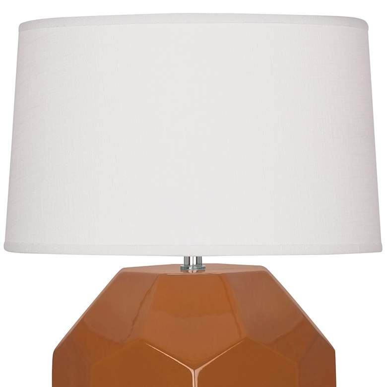 Image 3 Franklin Cinnamon Glazed Ceramic Accent Table Lamp more views