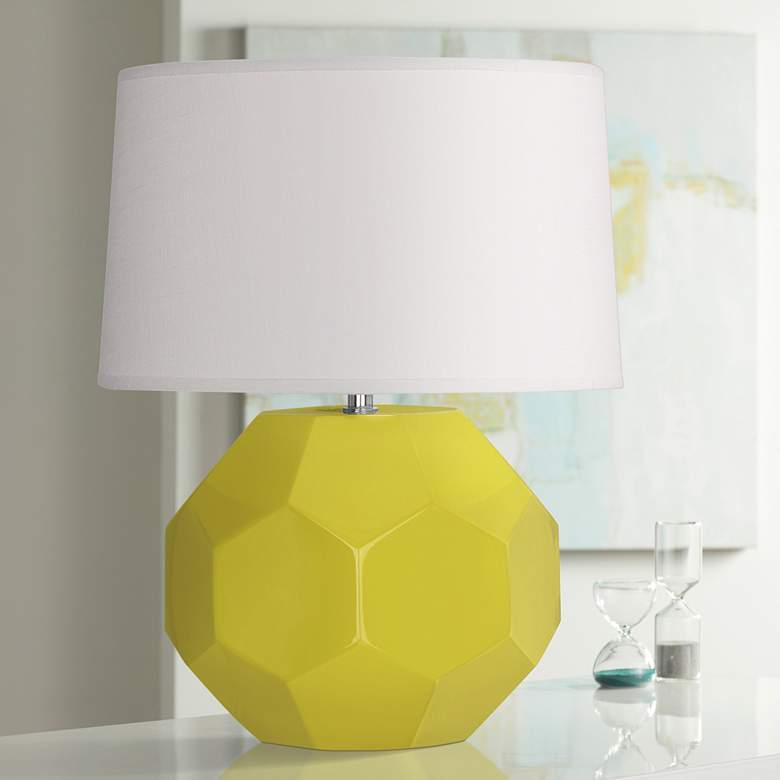 Image 1 Franklin Citron Glazed Ceramic Accent Table Lamp