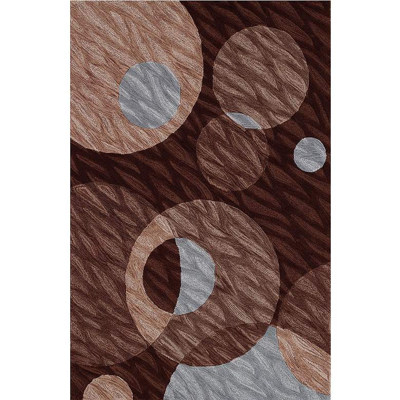 Image 1 Franklin Collection 5&#39;x7&#39;9 inch Textured Chocolate Area Rug