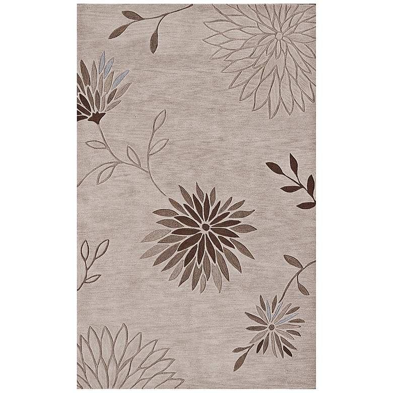 Image 1 Franklin Collection Blooming 5&#39;x7&#39;9 inch Linen Area Rug