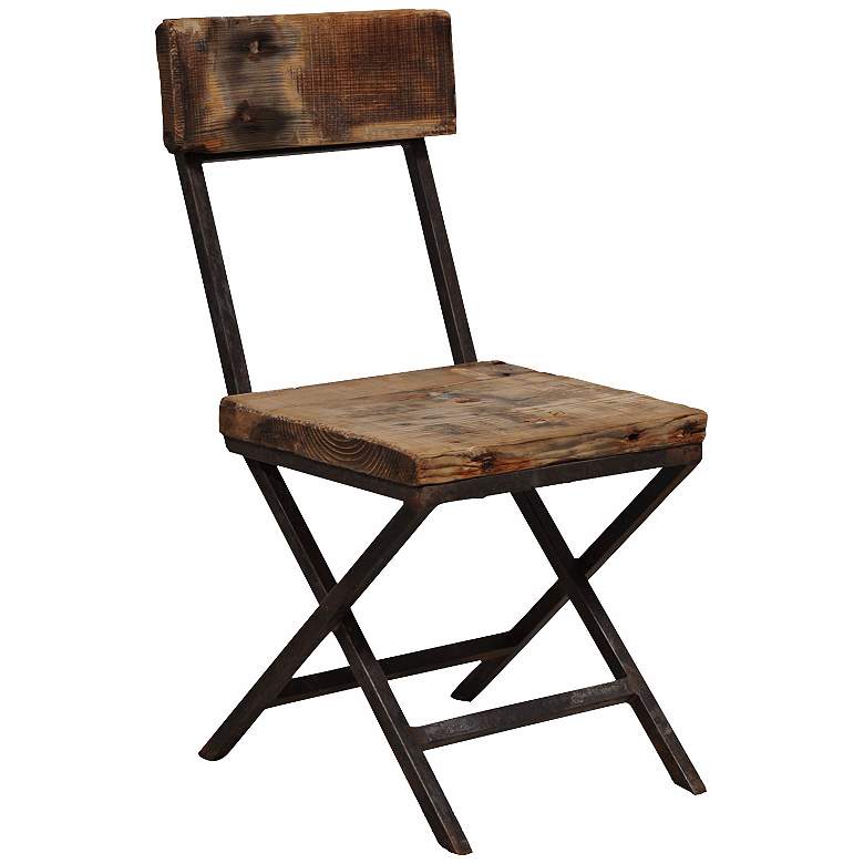 Image 1 Franklin Collection Reclaimed Pine Wood Side Chair