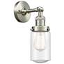 Franklin Dover 12.75" High Brushed Satin Nickel Sconce w/ Seedy Shade