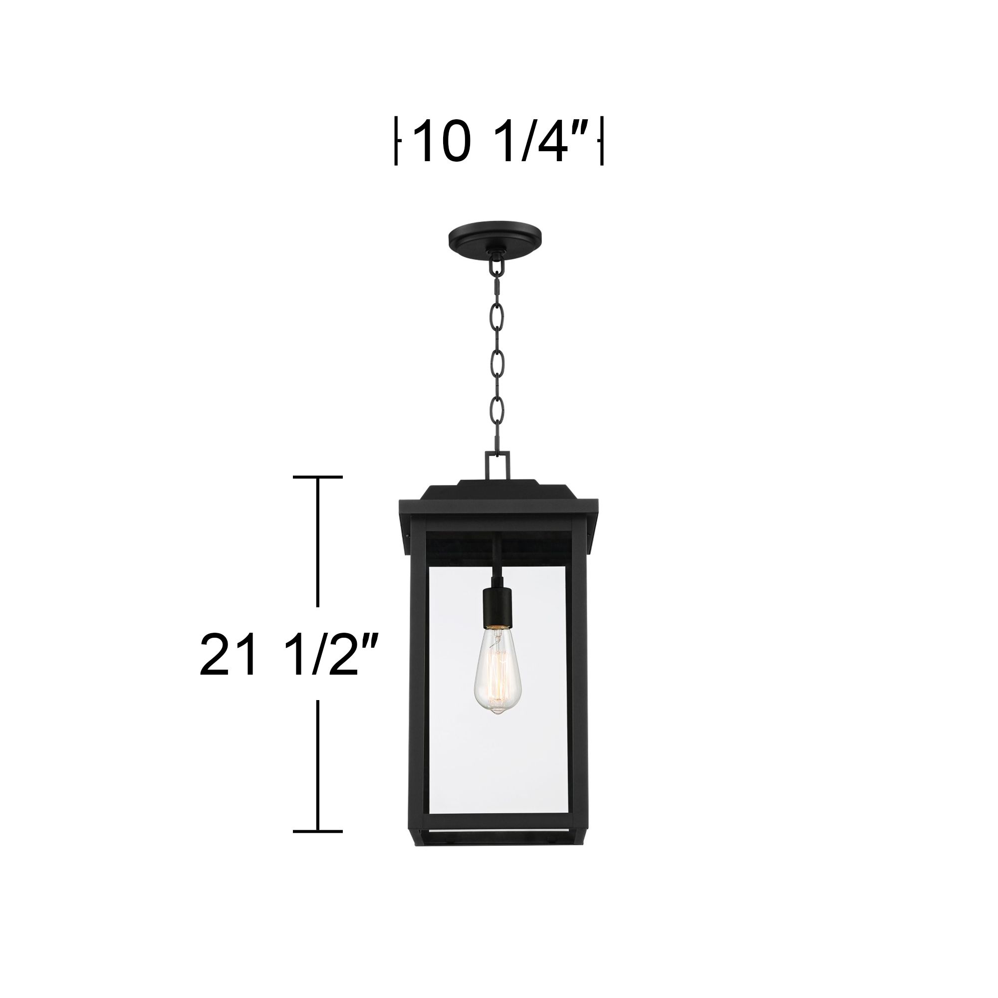 Watch A Video About the Eastcrest Textured Black Steel Outdoor Hanging Light