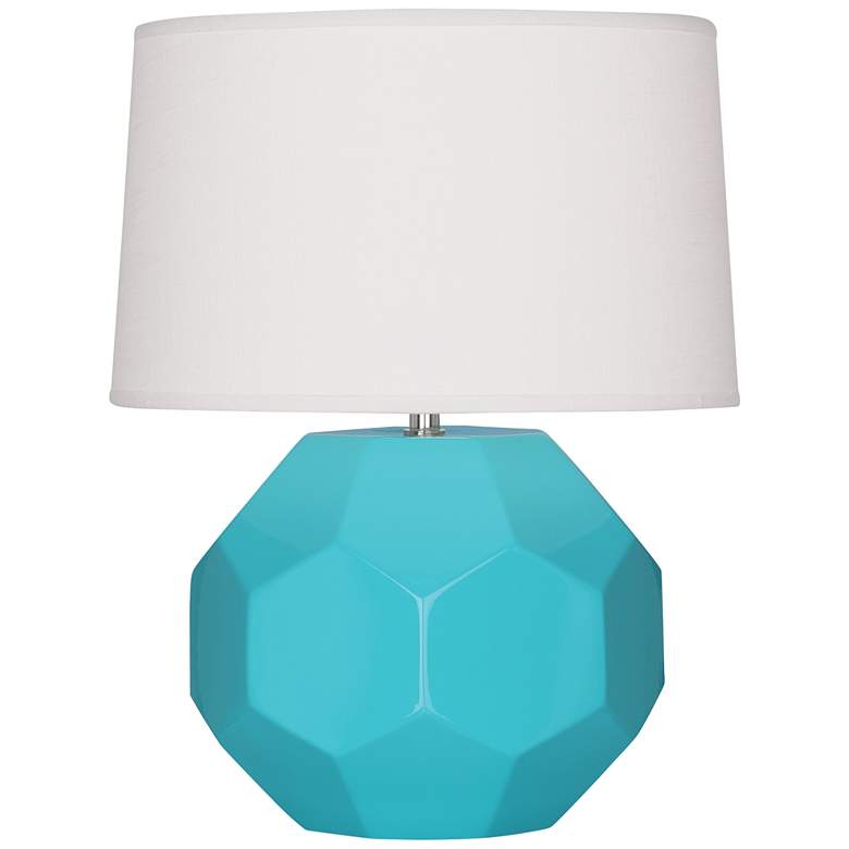 Image 2 Franklin Egg Blue Glazed Ceramic Accent Table Lamp
