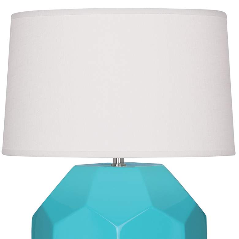 Image 2 Franklin Egg Blue Glazed Ceramic Accent Table Lamp more views