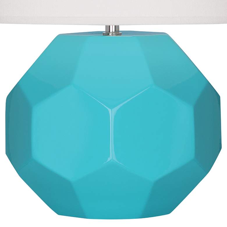 Image 4 Franklin Egg Blue Glazed Ceramic Accent Table Lamp more views