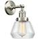Franklin Fulton 11" High Brushed Satin Nickel Sconce w/ Clear Shade
