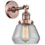 Franklin Fulton 11" High Copper Sconce w/ Clear Shade