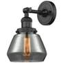 Franklin Fulton 11" High Oil Rubbed Bronze Sconce w/ Plated Smoke Shad