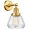 Franklin Fulton 11" High Satin Gold Sconce w/ Clear Shade