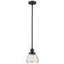 Franklin Fulton 7" Wide Bronze Stem Hung Mini Pendant w/ Clear Shade