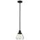 Franklin Fulton 7" Wide Bronze Stem Hung Mini Pendant w/ Clear Shade