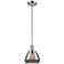 Franklin Fulton 7"W Polished Chrome Stem Hung Mini Pendant w/ Smoke Sh