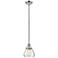 Franklin Fulton 7"W Polished Nickel Stem Hung Mini Pendant w/ Clear Sh