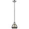 Franklin Fulton 7"W Polished Nickel Stem Hung Mini Pendant w/ Smoke Sh