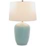 Franklin Glossy Soft Sky Celadon Glaze Porcelain Table Lamp