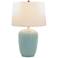 Franklin Glossy Soft Sky Celadon Glaze Porcelain Table Lamp