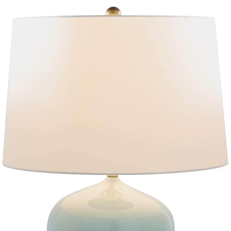 Image 3 Franklin Glossy Soft Sky Celadon Glaze Porcelain Table Lamp more views