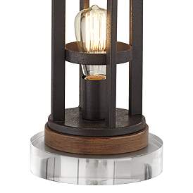 Image4 of Franklin Iron 27 1/2" Bronze Night Light USB Lamps with Acrylic Risers more views