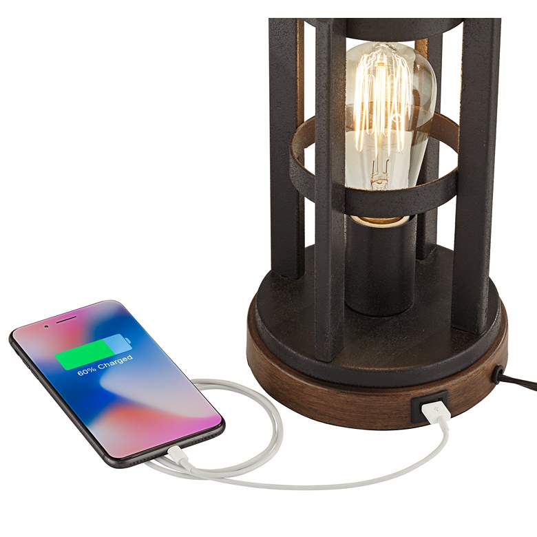 Image 6 Franklin Iron 27 1/2" Bronze Night Light USB Lamps with Acrylic Risers more views