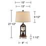 7_Franklin Iron 27 1/2" Bronze Night Light USB Lamps with Acrylic Risers more views