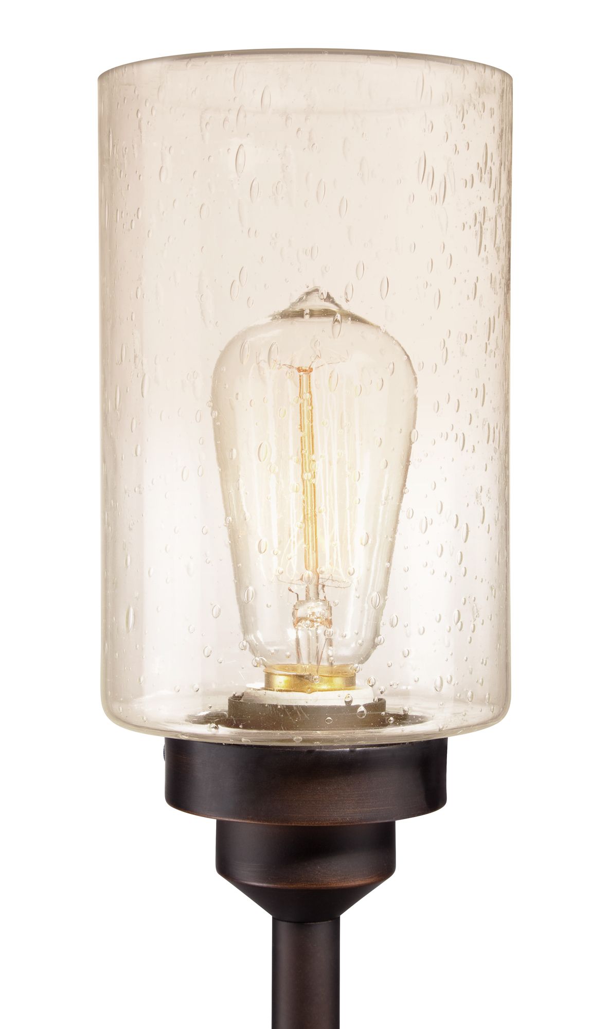 Image 2 Franklin Iron 70.4" Bronze Seeded Glass 3-Light Floor Lamp with Riser more views