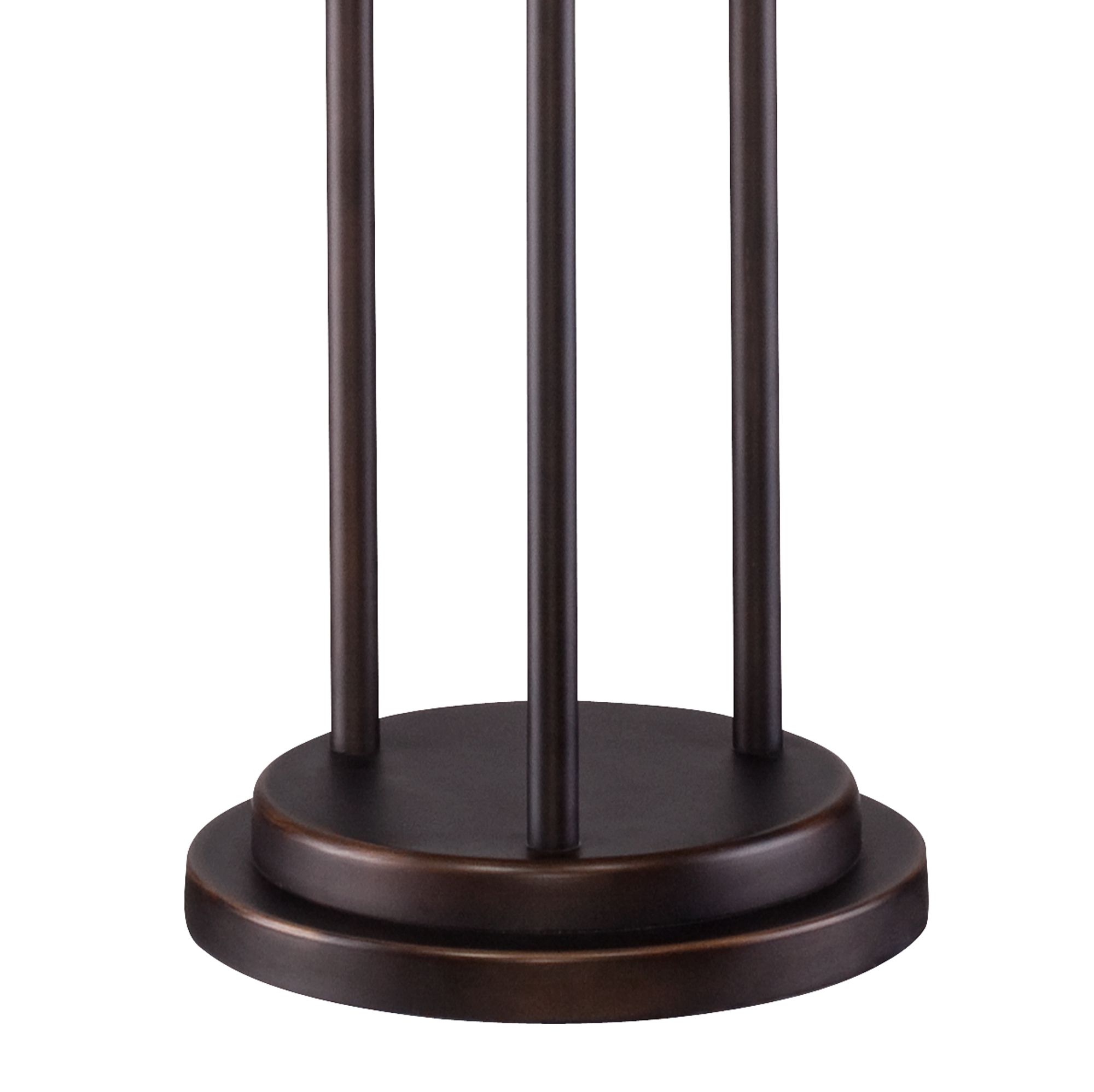 Image 3 Franklin Iron 70.4" Bronze Seeded Glass 3-Light Floor Lamp with Riser more views