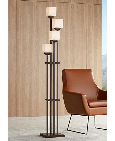 Franklin Iron 72 1/2" 4-Light Torchiere Floor Lamp with Smart Socket