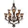 Franklin Iron Amber Scroll 39 3/4 " Wide 16-Light Bronze Chandelier