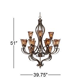 Image5 of Franklin Iron Amber Scroll 39 3/4 " Wide 16-Light Bronze Chandelier more views
