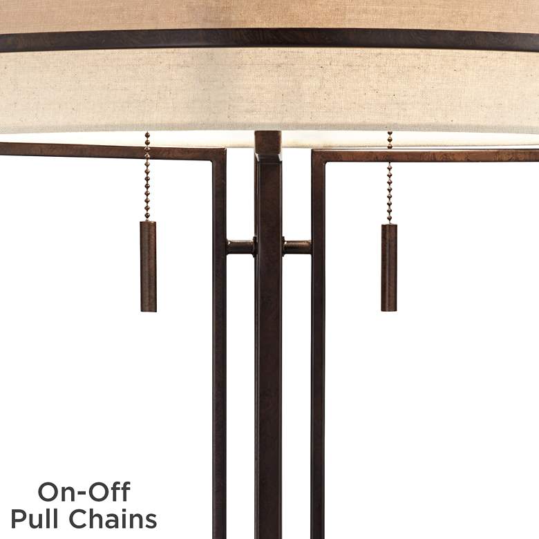 Image 6 Franklin Iron Andes 27 1/2" Double Shade Bronze Industrial Table Lamp more views