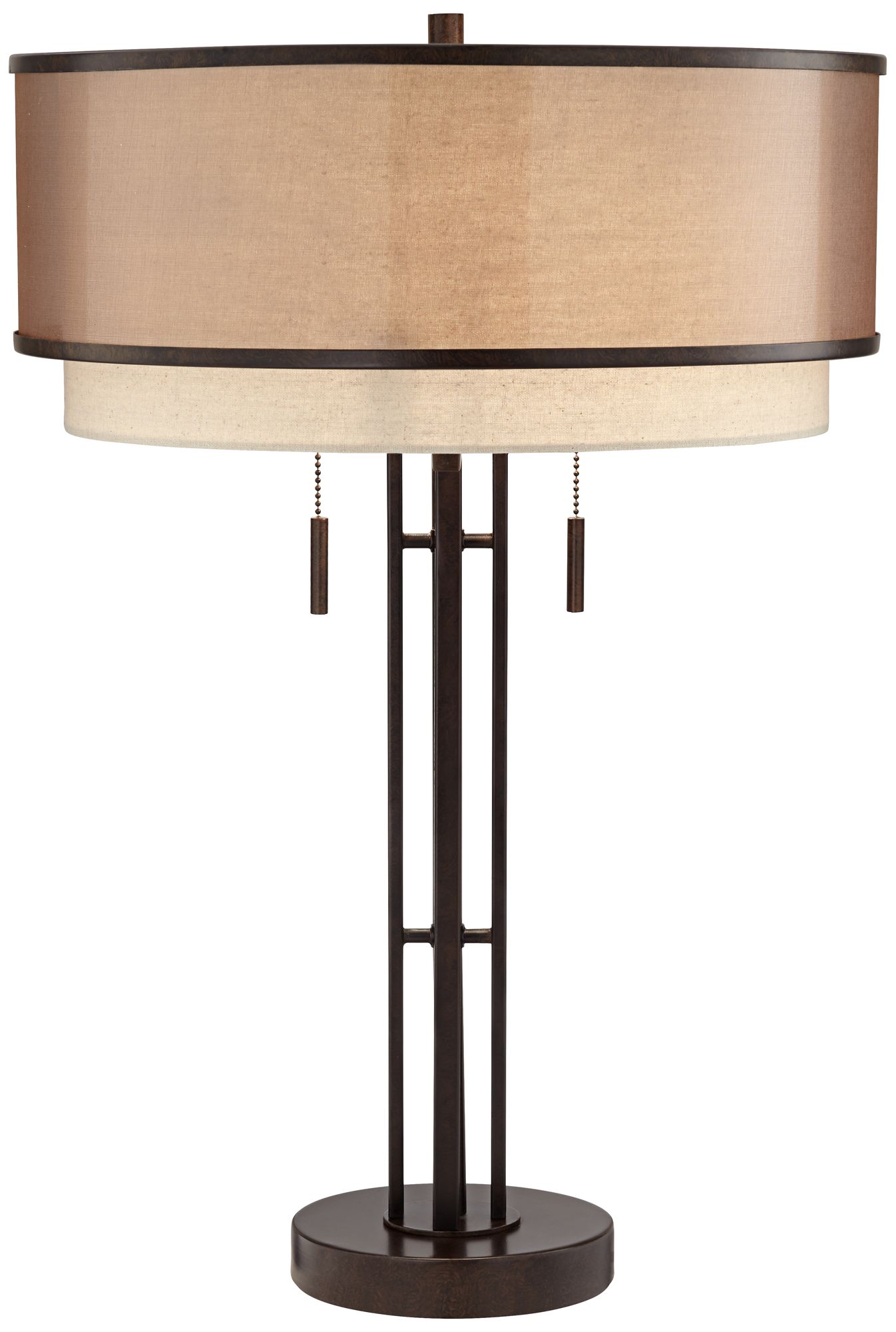 Watch A Video About the Franklin Iron Works Andes Bronze Industrial Table Lamp with Double Shade