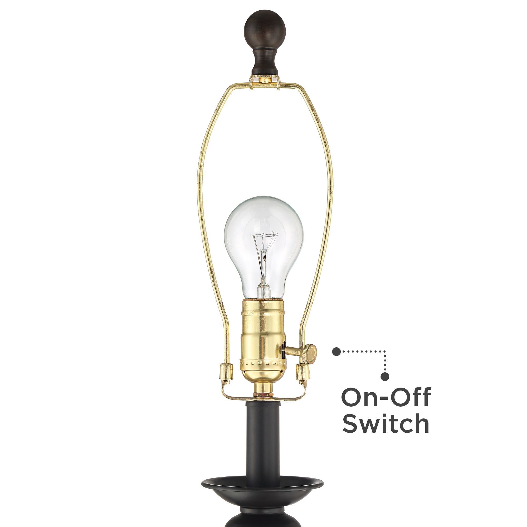 Image 3 Franklin Iron Annie 67 1/2" Bronze Scroll Floor Lamp with Black Riser more views