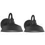 2_Franklin Iron Arnett 10 1/2" Black Dusk-to-Dawn Outdoor Lights Set