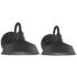 Franklin Iron Arnett 10 1/2" Black Dusk-to-Dawn Outdoor Lights Set