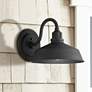 Franklin Iron Arnett 10 1/2" Black Dusk-to-Dawn Outdoor Lights Set