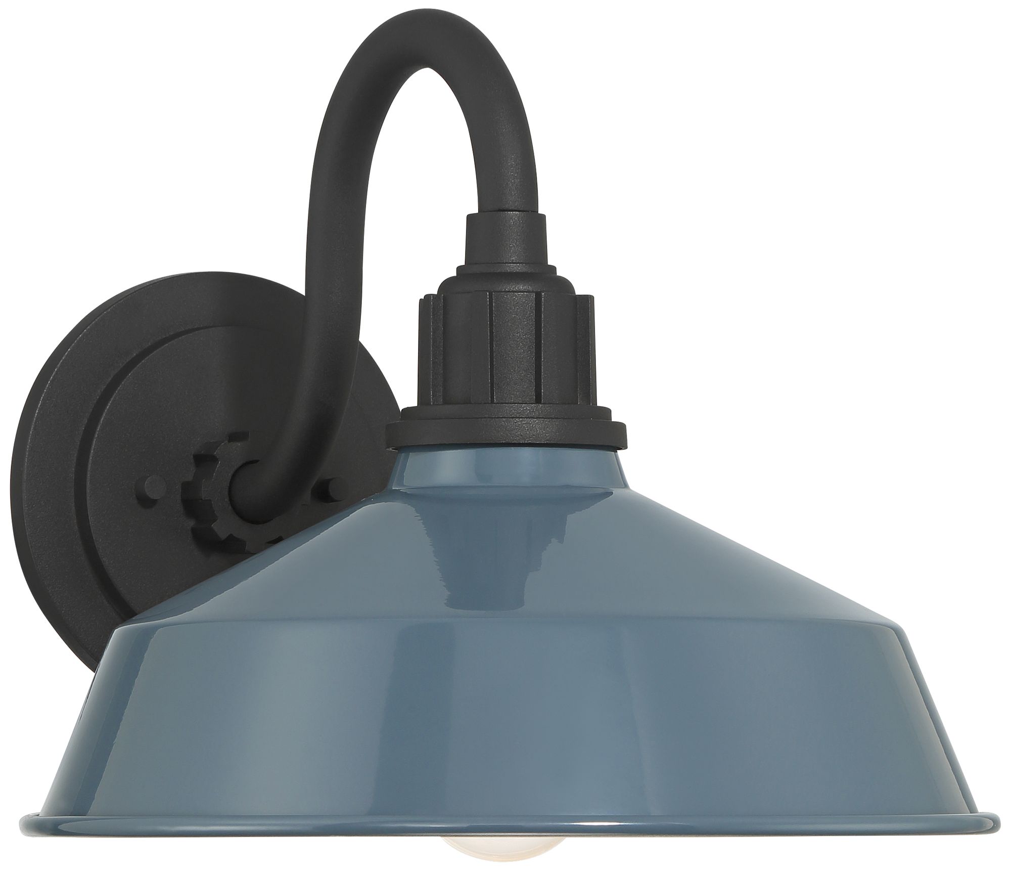 Image 2 Franklin Iron Arnett 10 1/2" High Denim Blue Outdoor Barn Wall Light