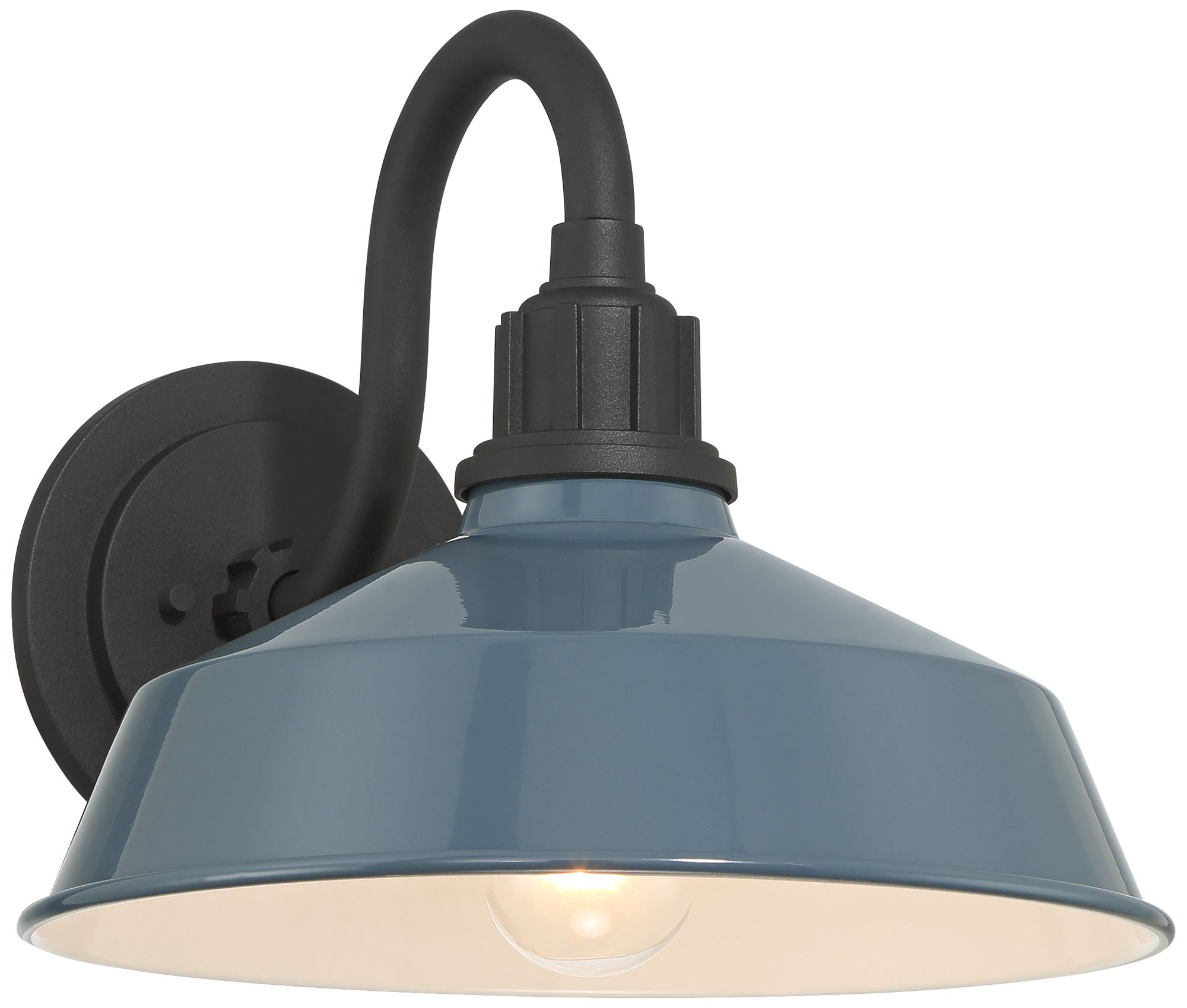 Image 7 Franklin Iron Arnett 10 1/2" High Denim Blue Outdoor Barn Wall Light more views